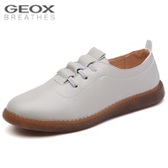 GEOX_รองเท้า Geox สไตล์อังกฤษ รุ่นใหม่ สีขาว ดีไซน์โครงสร้างเปิดระบายอากาศ สบายต่อเท้า