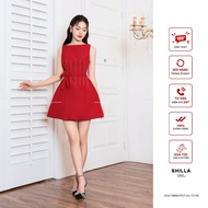 Luxury red boat neck high-end designer dress [Real photo] The Shilla-SCG.T36B40.57C7.CA1.T2.V82 - RE