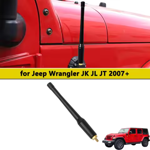 Aluminum 5.9 Inch Short Antenna for Jeep Wrangler JK JL JLU JT Rubicon Sahara Sport 2007-2024 FM/AM 