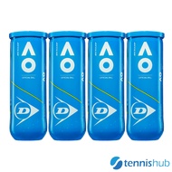 Dunlop Australian Open AO Tennis Balls (Set of 12 balls 3 Balls Per Can)