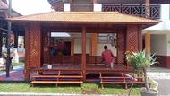 gazebo saung kayu kelapa modern minimalis 5 x 2 M