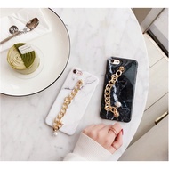 Glossy Marble Bracelet Pearl Charm Apple XR/MAX/iphone6/6p/i7/7p/i8/8p/iX/XS Phone Case Protective
