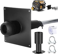 Generator Exhaust Extension Silencer Kit with Insulated Through- Wall Mounting Plate Safely Vent Exh