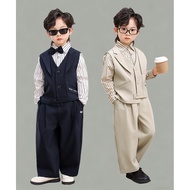 Children's Suit Set for Spring Boys' Casual Outfit for Hosts Fashion Shows Photography Parties