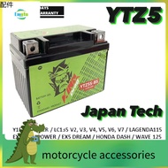 motorcycle accessories ☸Battery YTZ5S Y15ZR LC135 v2-v8 FZ Ego Avantiz SRL115 EX5 (No Stater) Wave110 Wave125 Dash V1 V2 GEL Battery bateri YTZ5✍