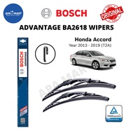 Genuine Bosch Advantage BA2618 U Hook Wiper Set for Honda Accord T2A 9th Gen (Year 2013-2019) (26"/1