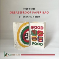 Food Grade Greaseproof Food Packaging / Greaseproof Paper Bag For Food