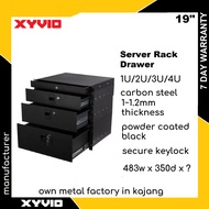 Drawer 19" 1U / 2U / 3U / 4U Standard Size Rack Mount Drawer Case with Bracket & Key Lock Server Dra