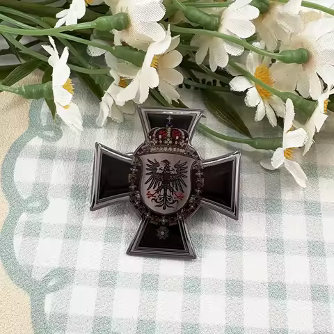 PRUSSIA GERMANY Badge Got Mit Uns 1870 Cross Medal Military Enthusiast Peripheral Brooch Pin