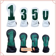 TOPBEAUTYMY Golf Club Cover, Multifunctional 1 3 5 U Embroidered Golf Club Head,  PU Leather Portabl