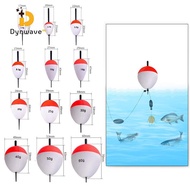 Dynwave 5 Pieces Fishing Floats EVA High Buoyancy Oval Red White Long Cast Fishing Floats for Trout 