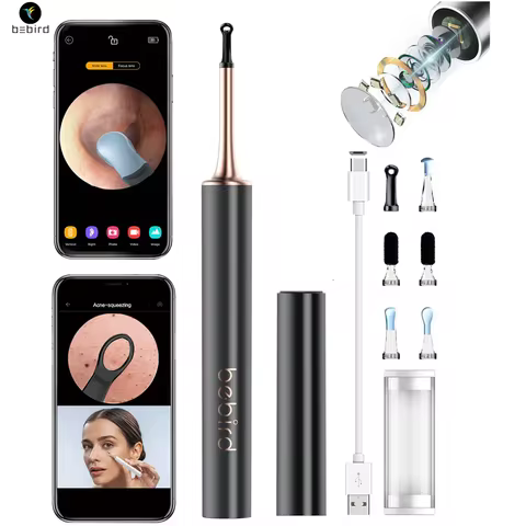 Bebird T15 Smart Visual Earwax Acne 2 in 1 Removal Tool With HD1080P Camera Ear Otoscope Cleaner IP6
