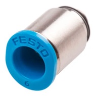 FESTO QSM-M5-6-I Threaded-to-Tube Pneumatic Fitting M5 to Push In 6 mm, QS Series, 14 bar