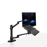2-In-1 Dual Adjustable VESA Monitor Arm &amp; Laptop Stand Mount [Pro Series] Aluminum Laptop Arm Desk Mounts Tablet Stand