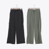 [CUMAR] Elastic Waist Pocket Design Casual Overalls Green Gray