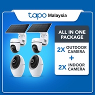 【Tapo CCTV Bundle】4 Cameras (2 Indoor C260 + 2 Outdoor C630 KIT) Smart Home Security AI Detection