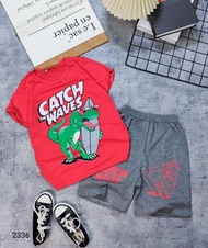 [1-12years] Kids Boy Playset Shirt+Pants Baju Budak Lelaki Set Baju Seluar Monkey Kids Playset