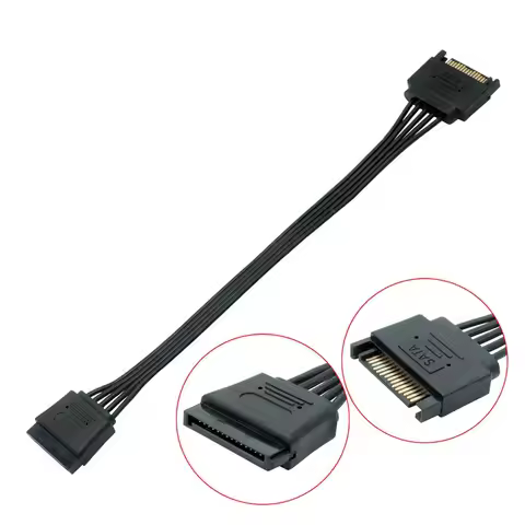 5-wire SATA Power Extension Cable Sata Male to Female Cable, Sata Power Cable Extension 0.2m 0.3m 0.