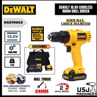 DEWALT 10.8V 1500RPM 10MM Li-ion Compact Drill Driver DCD700C2-XD | 3 Years Warranty
