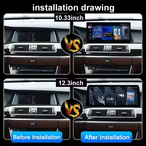 Android 14 Car Stereo Intelligence Audio Player for BMW 5 Series F07 GT 2010-2018 CIC NBT System Car