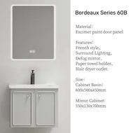 Bordeaux Series Cabinet Basin With Mirror Cabinet Set 60cm
