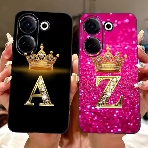For Tecno Camon 20 Pro 5G Case CK8n New Crown Letters Cover Soft Silicone Cases For Tecno Camon 20 P