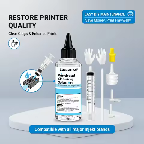 500ml Printer Head Cleaning Solution Kit for Epson, HP, Canon, Brother Inkjet Printers. Professional