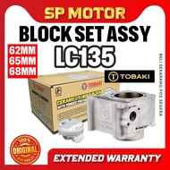 YAMAHA LC135 RACING CERAMIC CYLINDER BLOCK SET ASSY FORGED PISTON 62MM 65MM 68MM TOBAKI ORI LC135 SU
