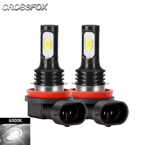 CROSSFOX 2X Car Fog Light LED Bulb H8 H9 H11 100W 10000LM 9005 HB3 9006 HB4 880 881 5202 PSX24W 1227