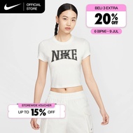 Nike Kaos Wanita Sportswear Slim Cropped - Sail [HQ1710-133]
