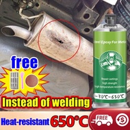 【Hest resistant up to 650℃】Gam besi paling kuat tahan panas Super strong metal glue Gam besi paling 