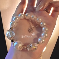 Akoya French Retro Pearl Bracelet Rainbow Aurora White Crystal Shijia Australian White Cream Paintin