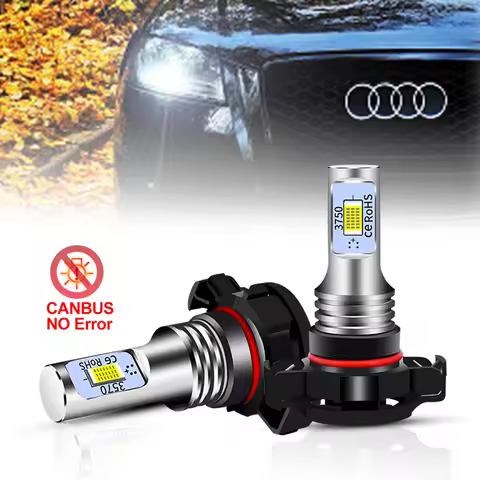 For Audi A3 8P 2008 2009 2010 2011 2012 5202 PS19W PS24W H16 LED Daytime Running Light Bulbs Canbus 