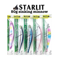 STARLIT SINKING MINNOW 50g（SHL513）FISHING LURE TENGGIRI LURE