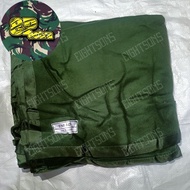 HIJAU Large Green Ration Blanket & Striped TNI Original Distribution Ration