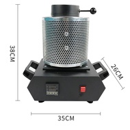 1/2/3KG Electric Melting Furnace Machine 1600W Graphite Crucible for Gold Silver Copper Aluminum Mel