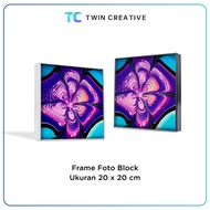 Minimalist Custom Photo Frame Wall Display Frame Decoration - Block Photo Frame Size 20 x 20 cm