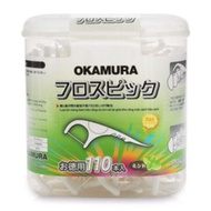 OKAMURA JAPANESE TOOTH Floss Toothpick BOX OF 110 STICKS Dental Floss Floss Pick