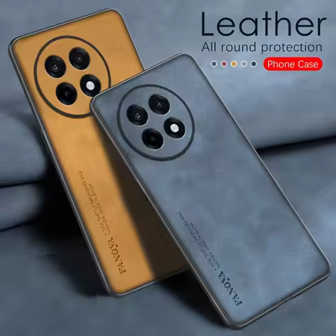 Case for OnePlus 13 1+12 One Plus 13R 11R Leather Silicone Protection Hard Shockproof Frosted Luxury