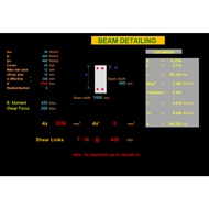 REINFORCED CONCRETE (RC) BEAM-DETAILING-BS-8110-1997 DESIGN EXCEL SPREADSHEET