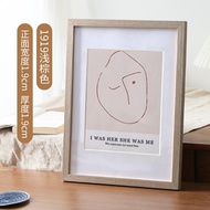 [Fast delivery]High-end Solid wood simple photo frame hanging on the wall 20 inches A3 logs 16 puzzl