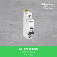 Schneider Electric ACTI9 IC60N 1P C 63A 230V MCB-A9F74163