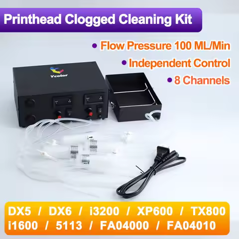 8 Channels Printhead Cleaning Kit For DX5 DX6 XP600 i3200 TX800 i 1600 FA04000 FA04010 Printhead ink