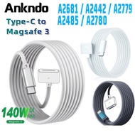 Multi Color Type-C to Mgsaf3 PD 140W Magnetic Charging Cable, Suitable for M/a/c-(Book Air/Pro A2485