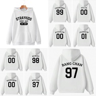 Hoodie baseball number straykids kpop lee know bang chan changbin hyunjin seungmin IN felix han kore