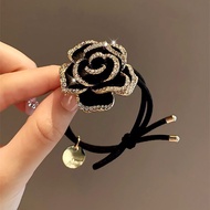 Korean Temperament Roses Adult Texture Exquisite ins Style Balls Influencer Female Head Rope Hair Ro