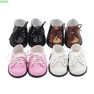 SDEER 1 pair Doll Leather Shoes, Lace-up Mini  Canvas Doll Shoes, Shoes for Dolls Accessories Colorf