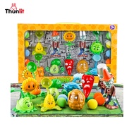 Thunlit พืช VS ซอมบี้ ชุดของเล่น Plants vs. Zombies ถั่วทานตะวันกาวแข็ง กระสุนอ่อน ของขวัญเด็ก ของขว