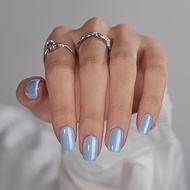 BTArtbox Press On Nails - White French Tip Press on Nails Square, Glue On Nails for Wedding Gift, Su