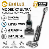 READY STOCK👍Enolux X7 Ultra Cordless Wet And Dry Vacuum Cleaner Smart Dual-sided Edge Floor Washer Mop Vacuum洗地机